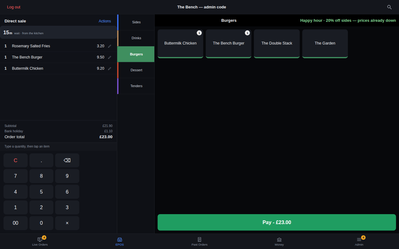 The real register mid-sale